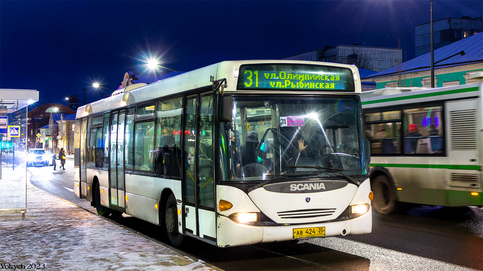 Vologda region, Scania OmniLink I (Scania-St.Petersburg) # АВ 424 35