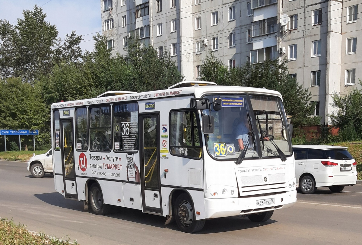 Амурская область, ПАЗ-320402-04 № Е 965 УК 28