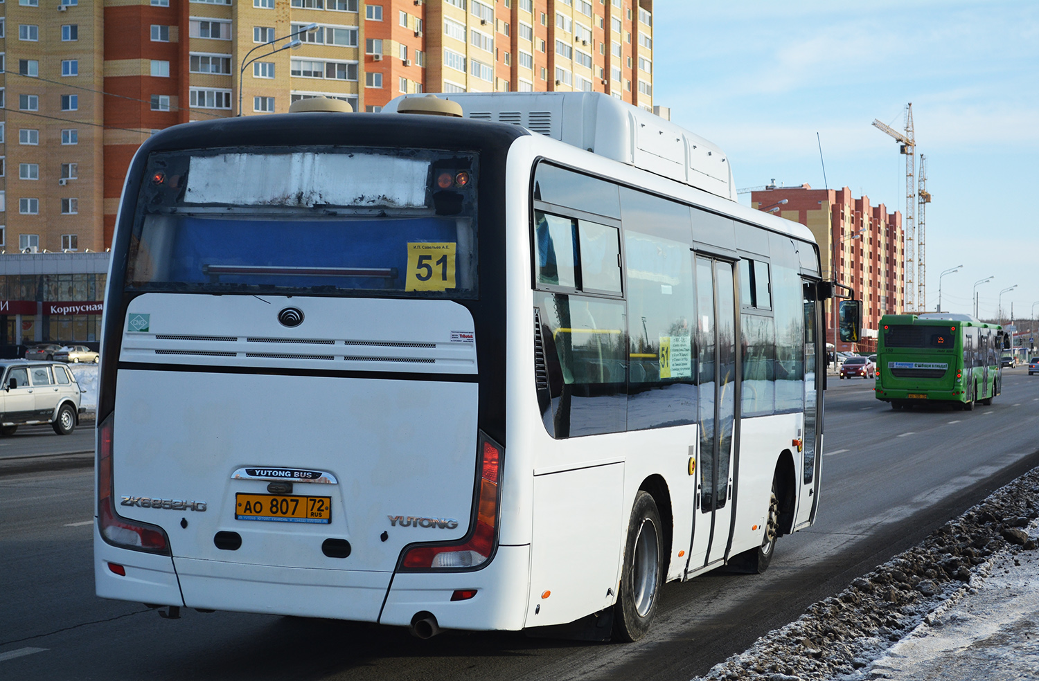 Тюменская область, Yutong ZK6852HG № АО 807 72